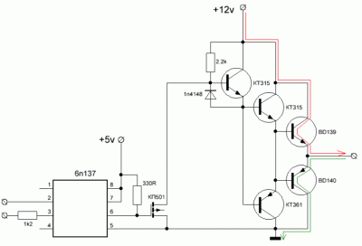 Драйвер полевого транзистора из дискретных компонентов Драйвер полевого транзистора из дискретных компонентов