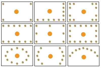 Как расположить светильники на потолке